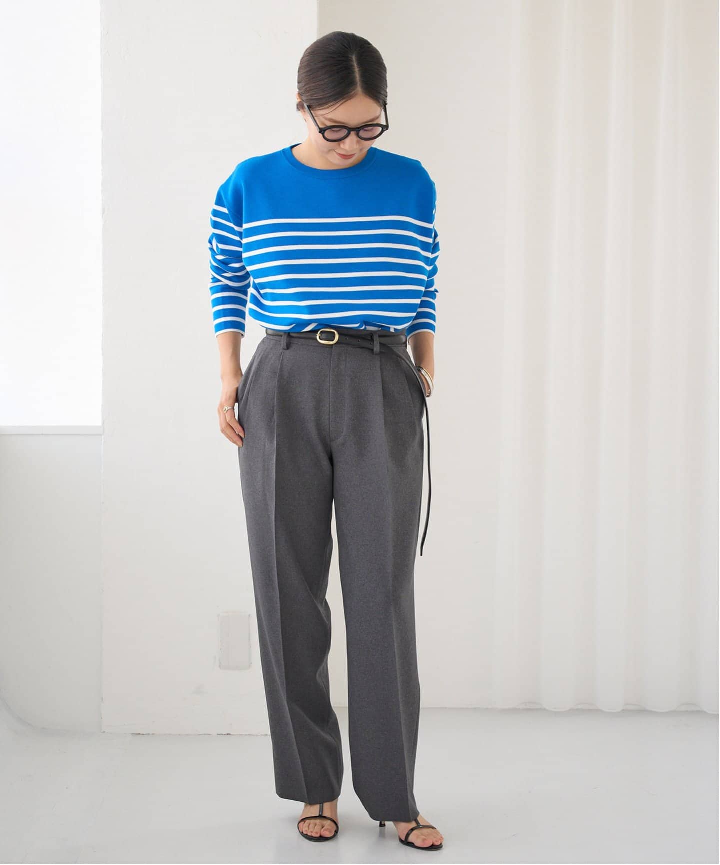 25SS イエナ IENA BLACK トラヴィスパンツ ネイビー サイズ40 BLACK トラヴィスパンツ（スラックス）｜IENA（イエナ）の通販