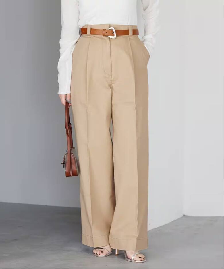 追加》チノタックワイドパンツ（チノパンツ）｜IENA（イエナ）の通販  