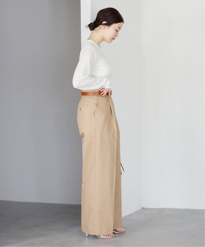 追加》チノタックワイドパンツ（チノパンツ）｜IENA（イエナ）の通販  