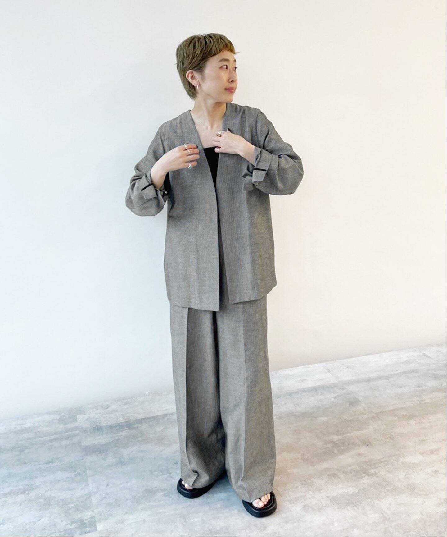 リネン混ストレートパンツ（スラックス）｜IENA（イエナ）の通販  