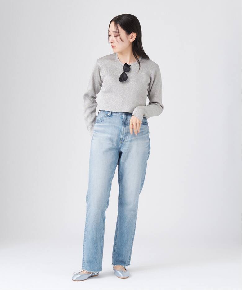 YANUK別注LOUISEカットオフストレートデニム