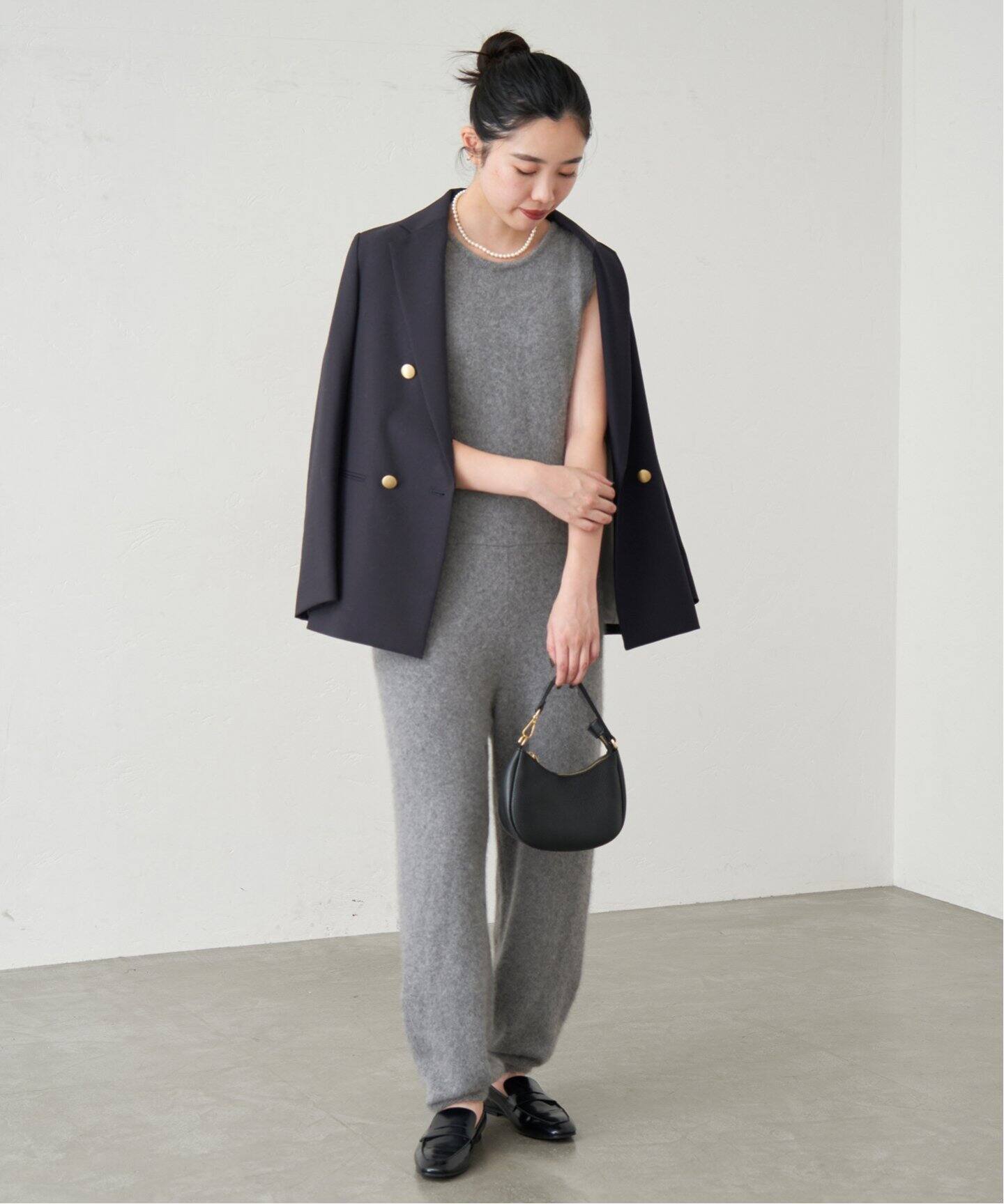 enrica/エンリカ all in one オールインワン KNIT217（つなぎ 
