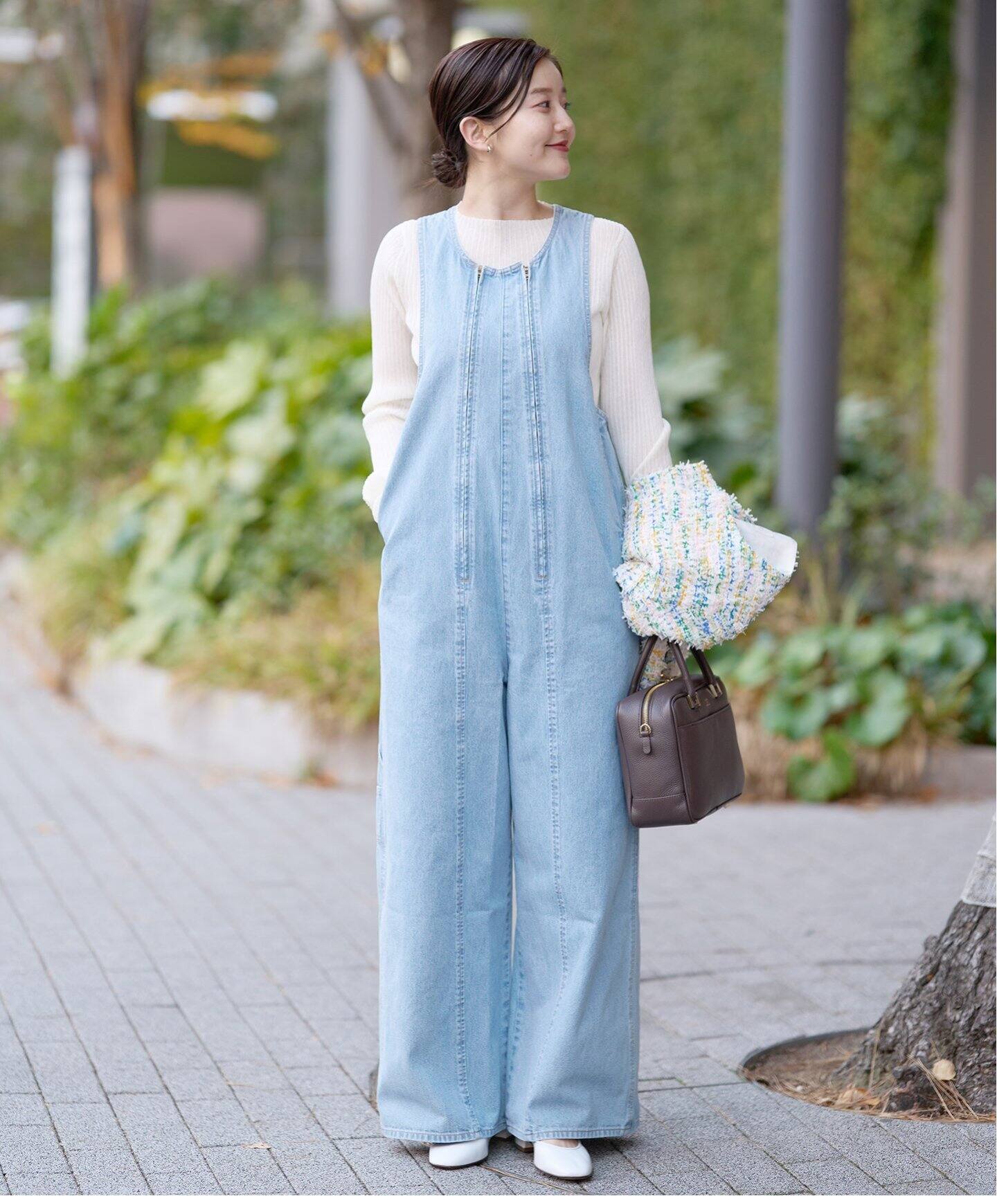 CURRENTAGE/カレンテージ】デニムオーバーオール（サロペット  