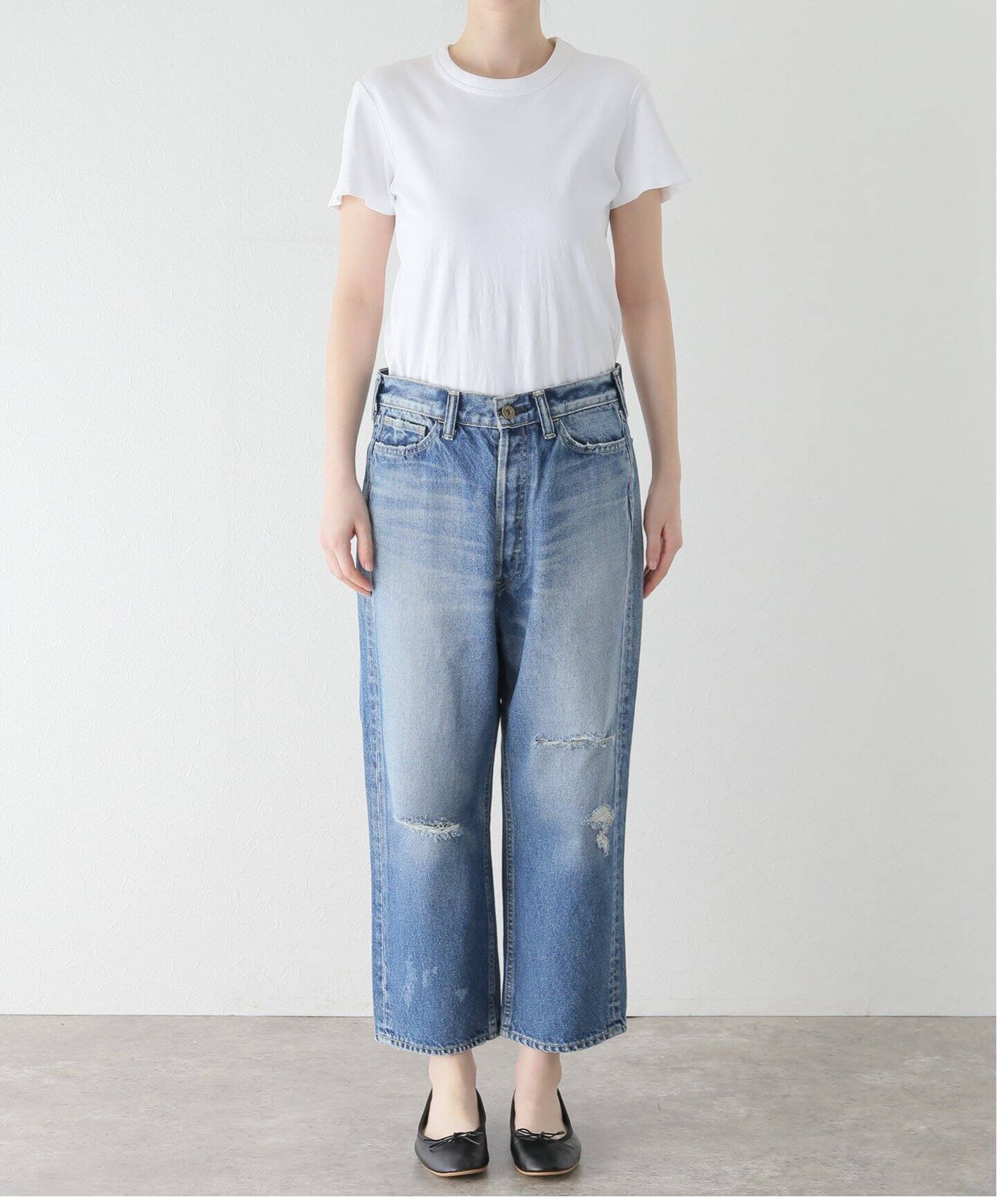 MADISONBLUE/マディソンブルー】CRASHED SAROUEL PT DENIM デニム 