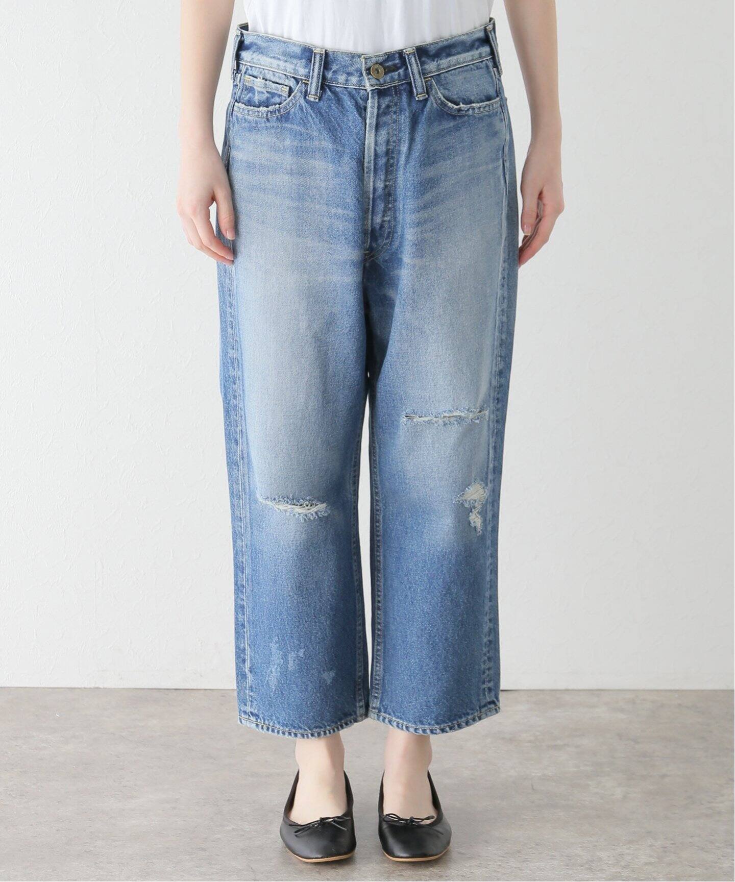 MADISONBLUE/マディソンブルー】CRASHED SAROUEL PT DENIM デニム 