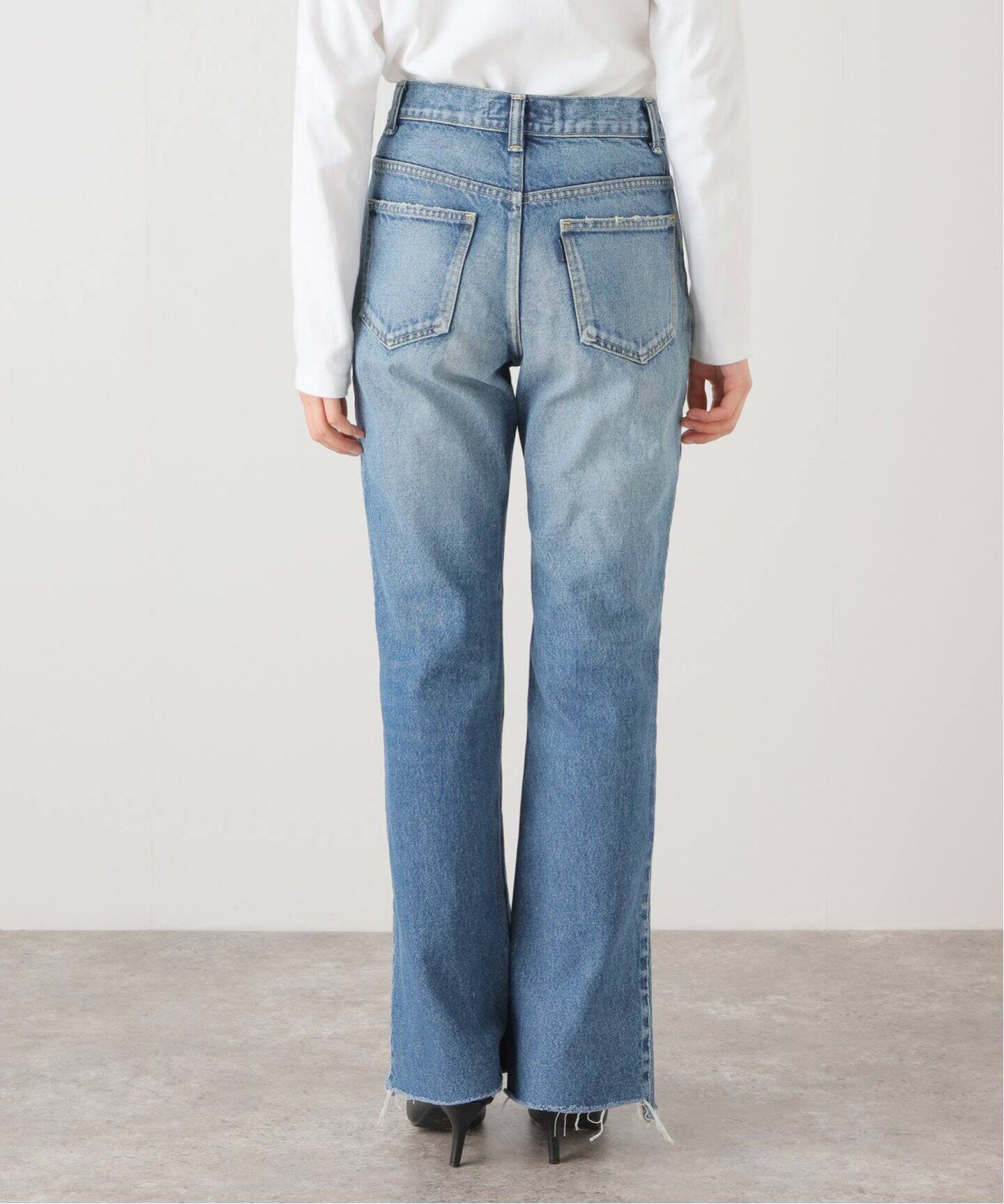 MADISONBLUE/マディソンブルー】HEM CUT FLARE PT DENIM デニム 