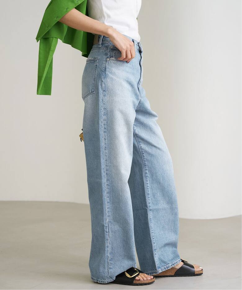 KURO/クロ】別注 WIDE STRAIGHT DENIM ワイドストレートデニム（デニム 