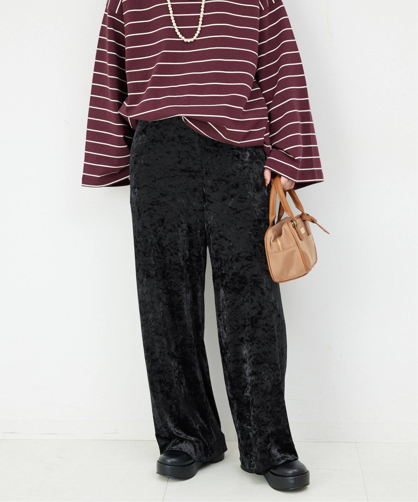 クラッシュベロアイージーパンツ（その他パンツ）｜SLOBE IENA  