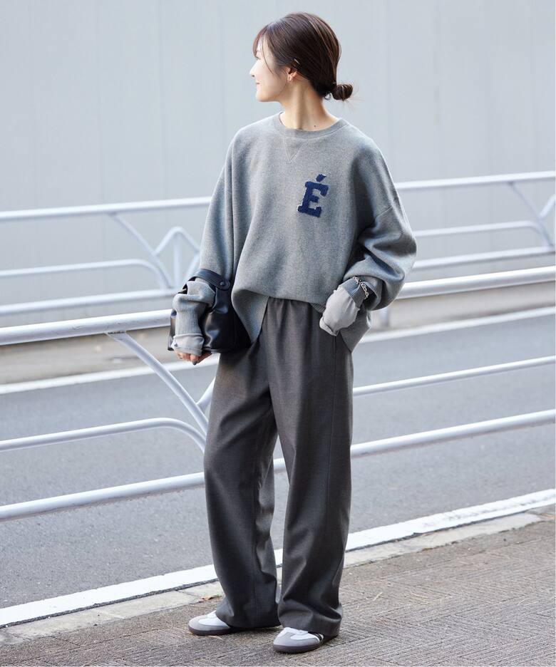 WEB限定/追加3予約》ウール混ドロストイージースラックス（スラックス 