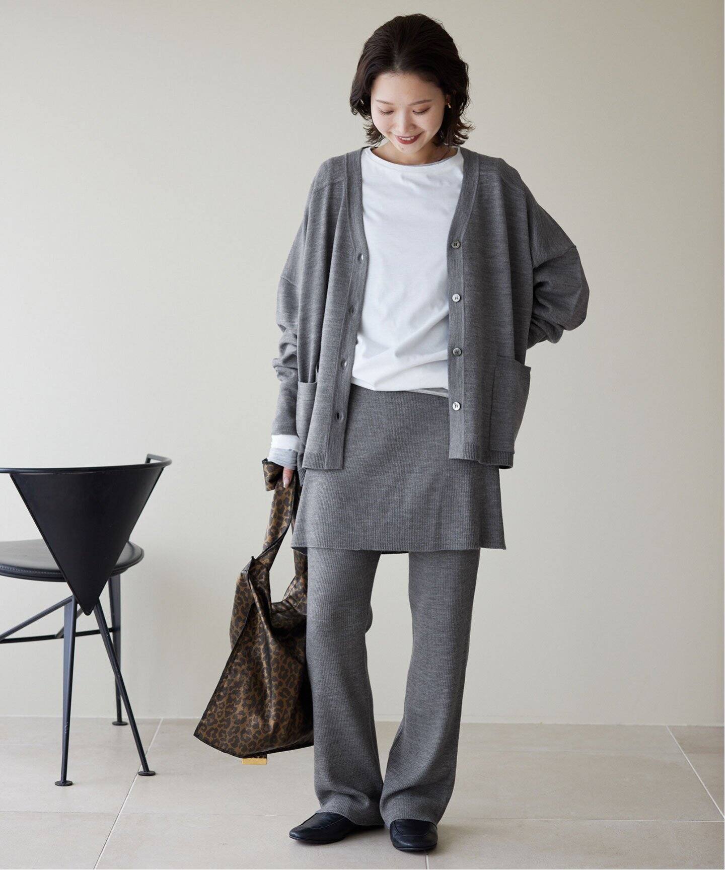 ウォッシャブルスカート付きニットパンツ（その他パンツ）｜SLOBE IENA  