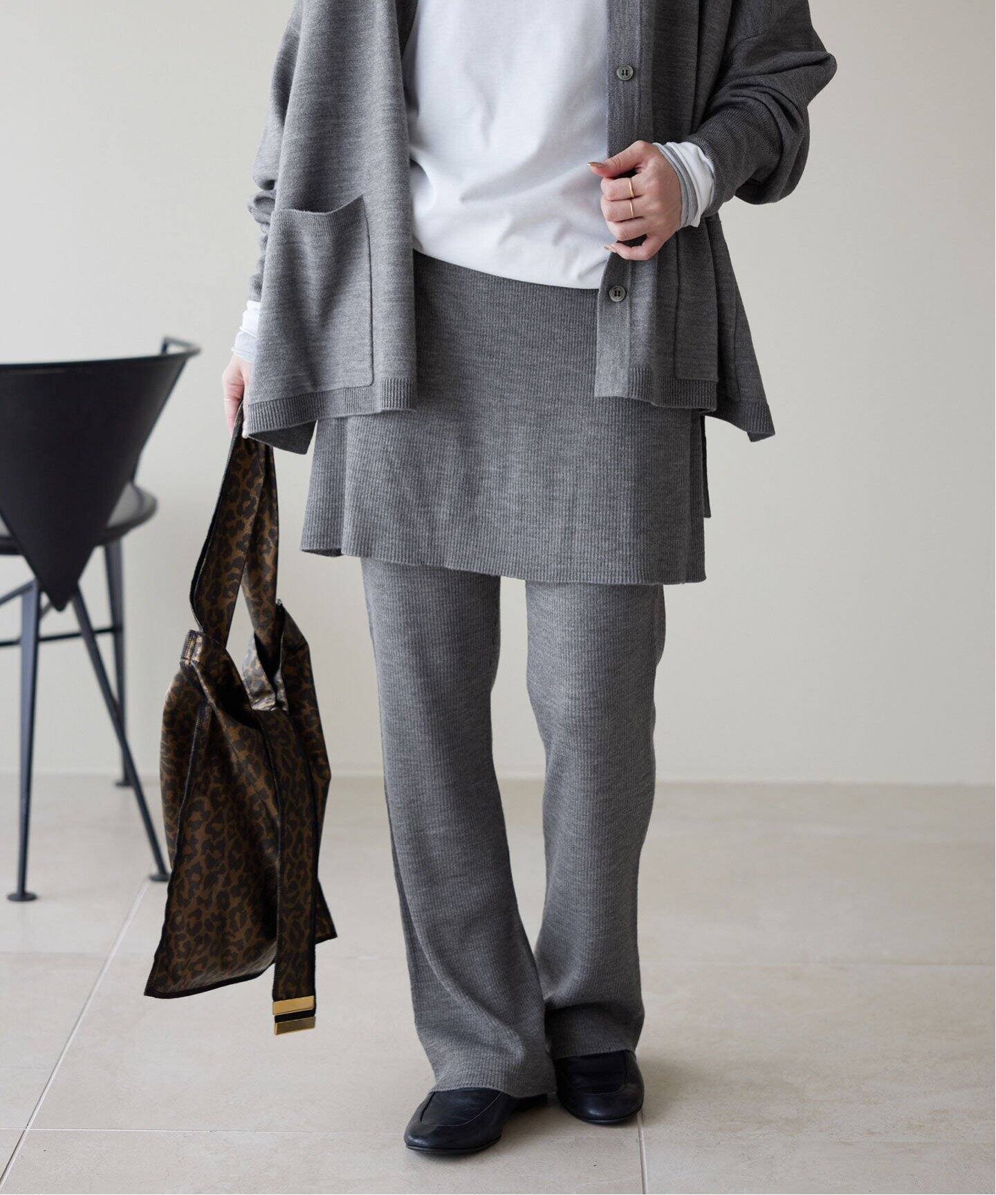 ウォッシャブルスカート付きニットパンツ（その他パンツ）｜SLOBE IENA  