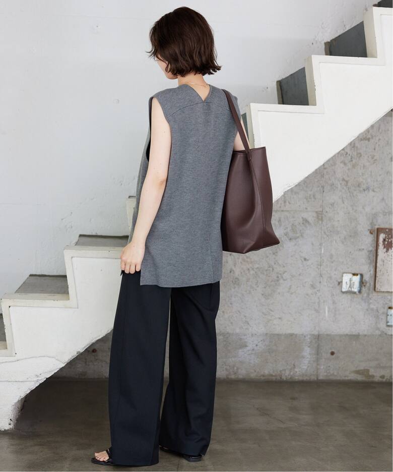 PE SHARK 1タックストレートパンツ（スラックス）｜SLOBE IENA  