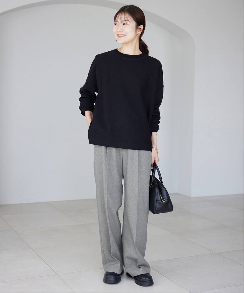 PE SHARK 1タックストレートパンツ（スラックス）｜SLOBE IENA  