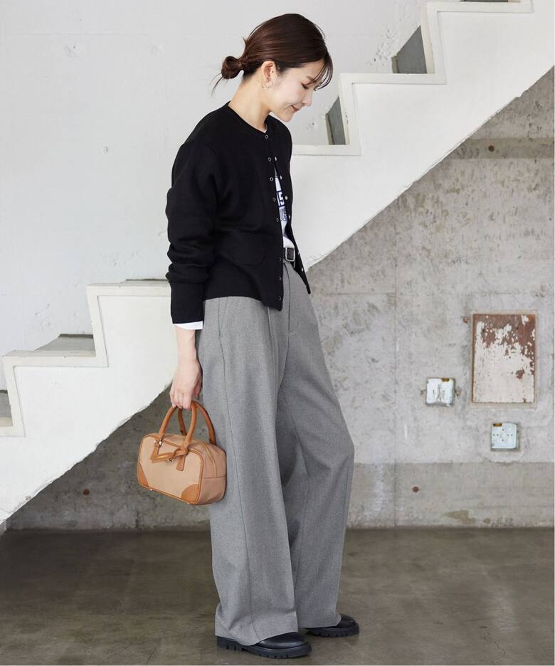 PE SHARK 1タックストレートパンツ（スラックス）｜SLOBE IENA  