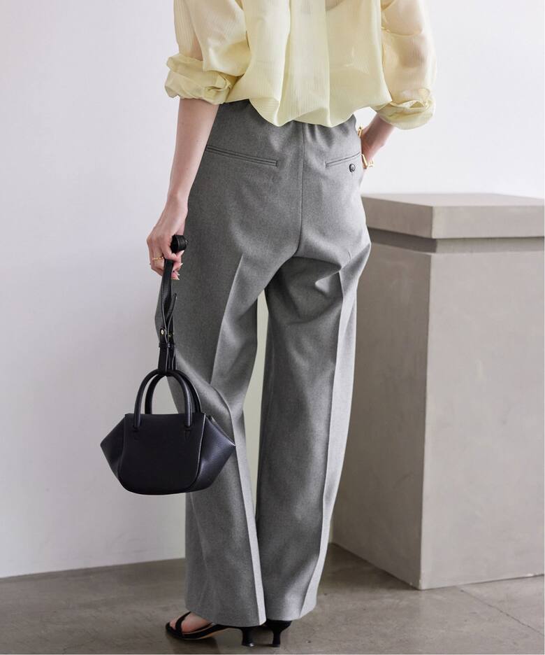 PE SHARK 1タックストレートパンツ（スラックス）｜SLOBE IENA  