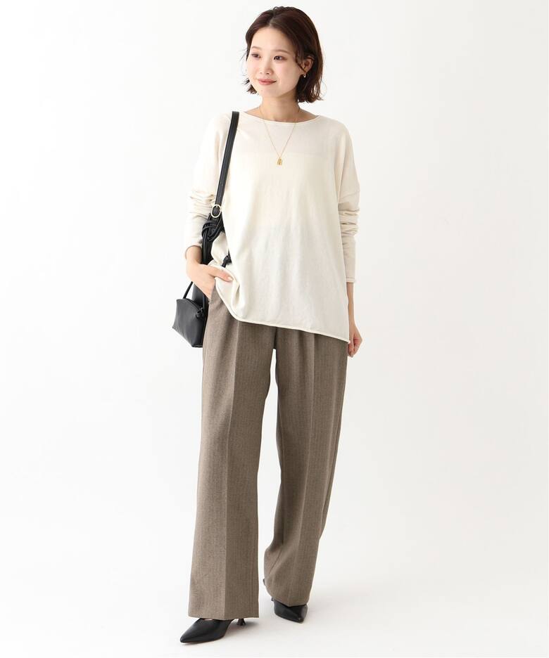 PE SHARK 1タックストレートパンツ（スラックス）｜SLOBE IENA  