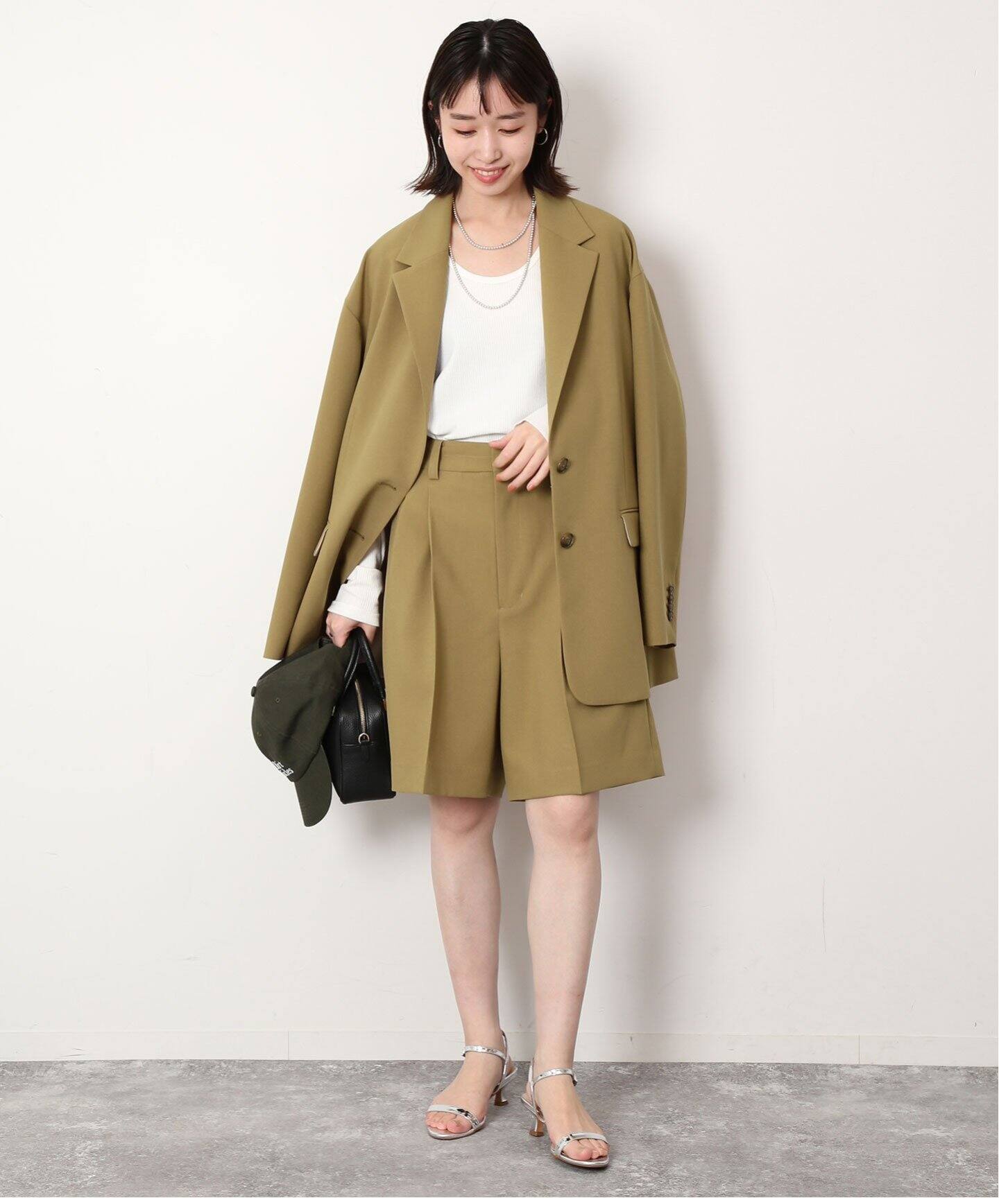 ドライポリ2タックキュロット（ショート・ハーフパンツ）｜SLOBE IENA  