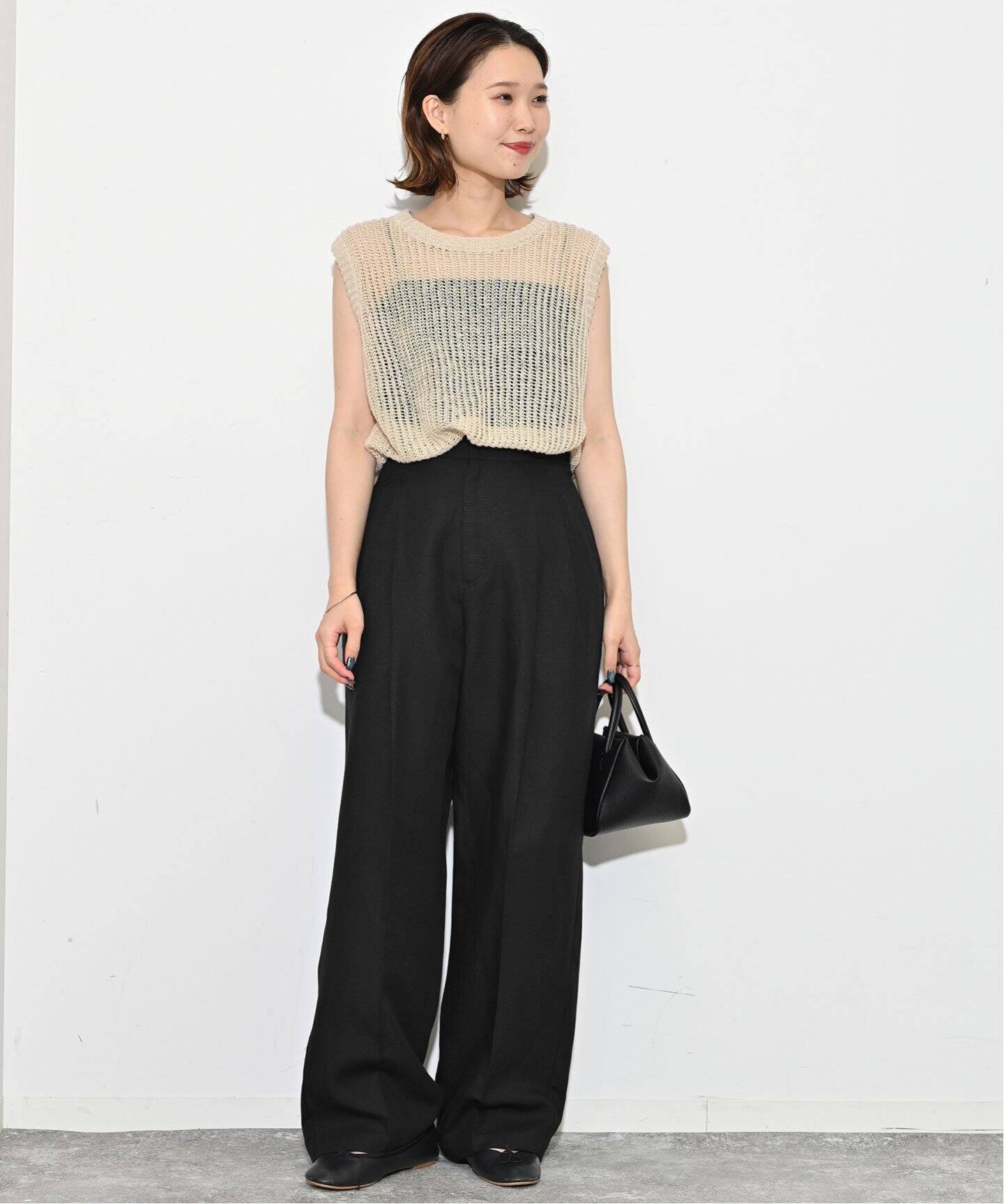 後ろベルトタックパンツ（スラックス）｜SLOBE IENA（スローブ イエナ  