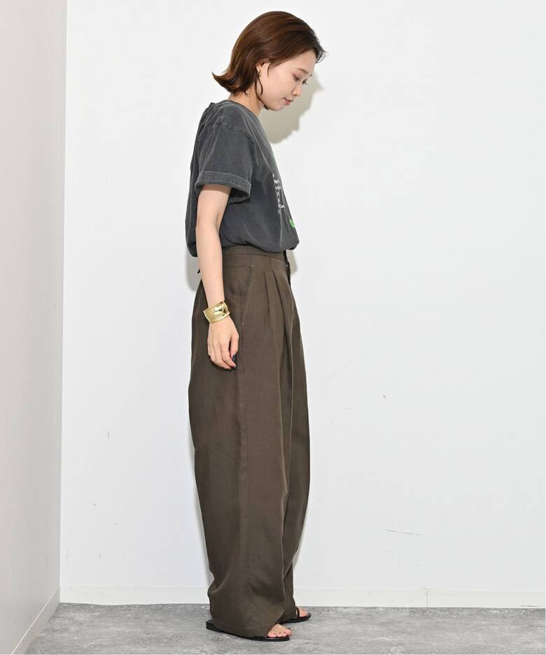 後ろベルトタックパンツ（スラックス）｜SLOBE IENA（スローブ イエナ  