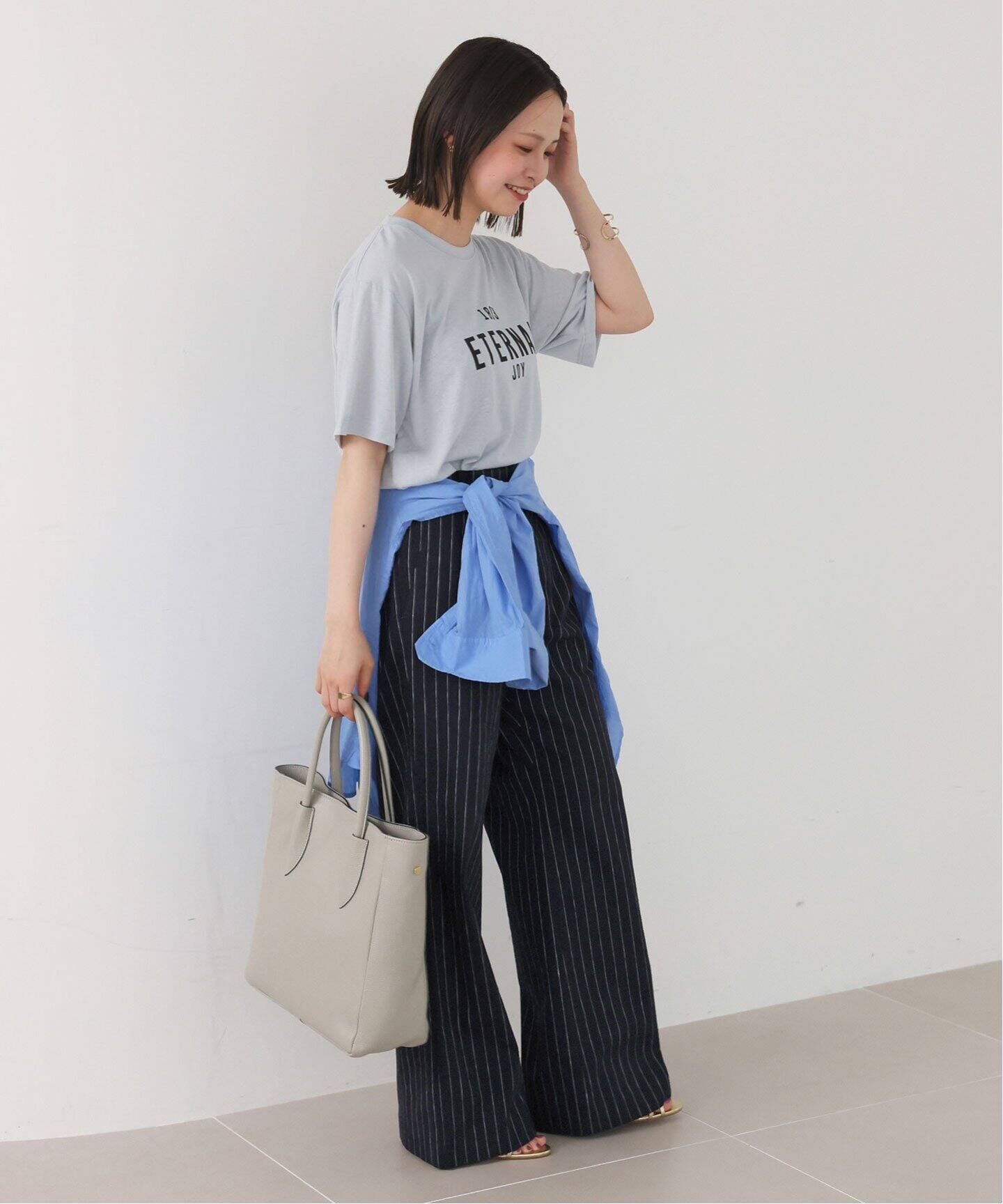 スローブイエナ リネン混 スラックス パンツ パープル 38サイズ リネン混 スラックス パンツ（スラックス）｜SLOBE IENA