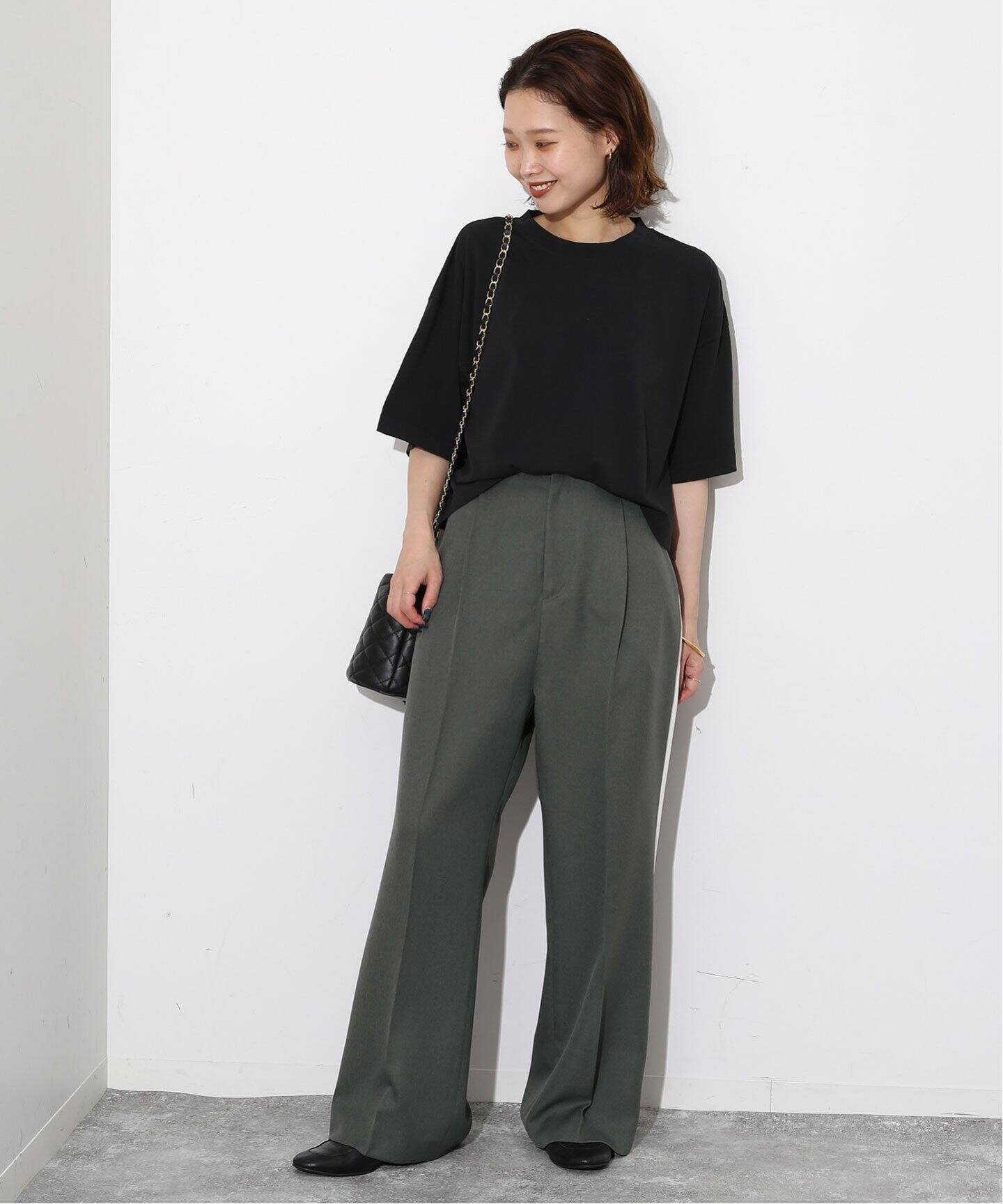 パウダーツイルサイドラインスラックス（スラックス）｜SLOBE IENA  