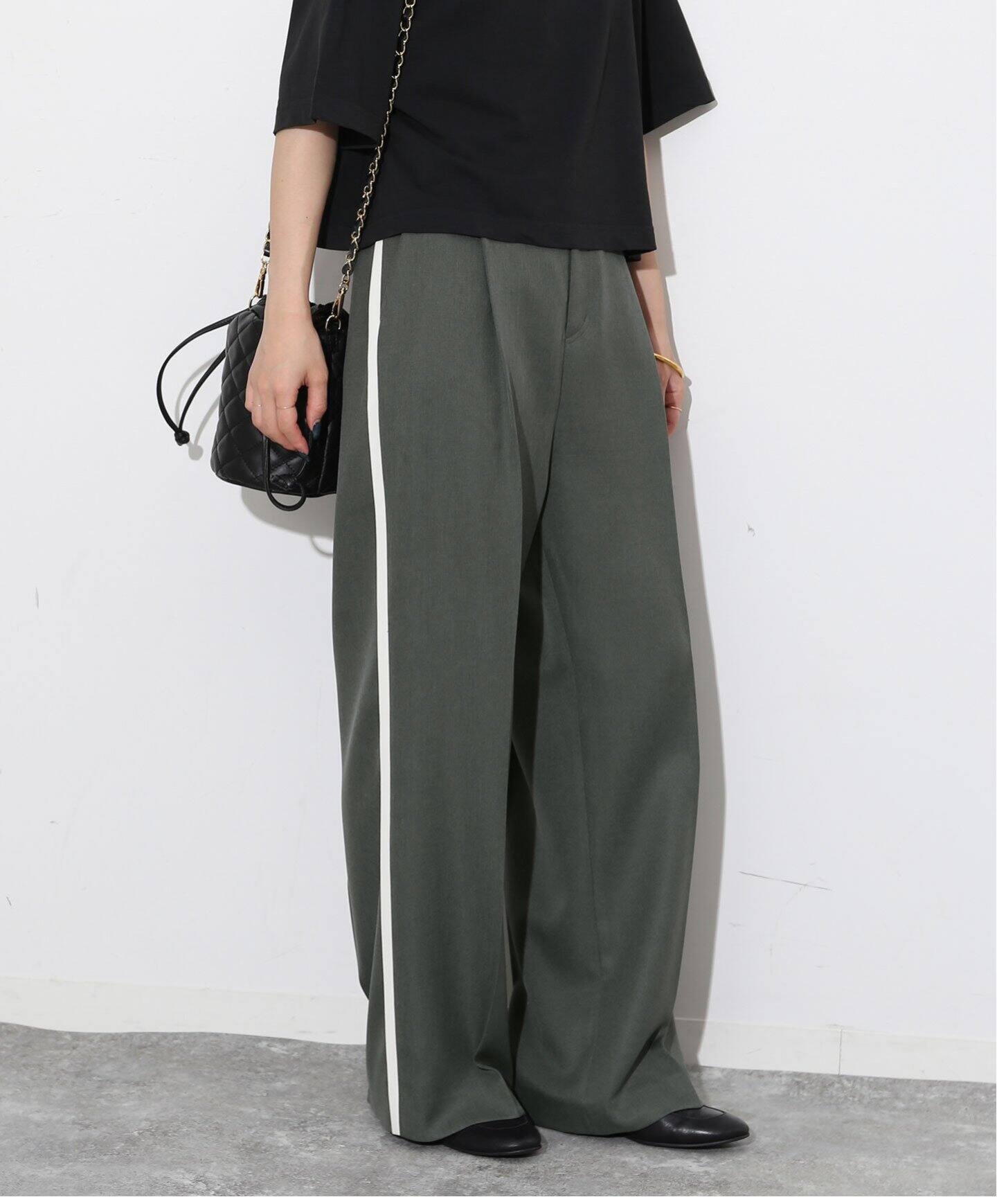 パウダーツイルサイドラインスラックス（スラックス）｜SLOBE IENA  