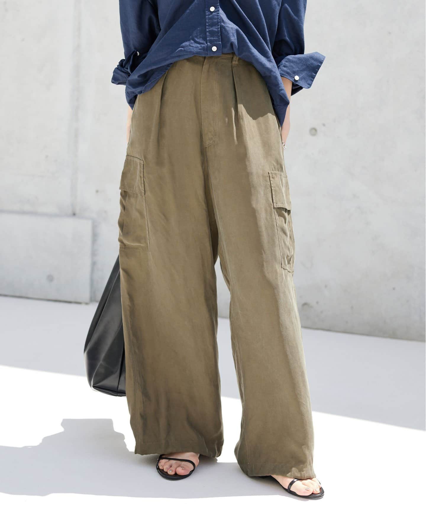 【新品同様】24SS SLOBE IENA キュプラ カーゴパンツ 38 キュプラ カーゴパンツ（カーゴパンツ）｜SLOBE IENA（スローブ