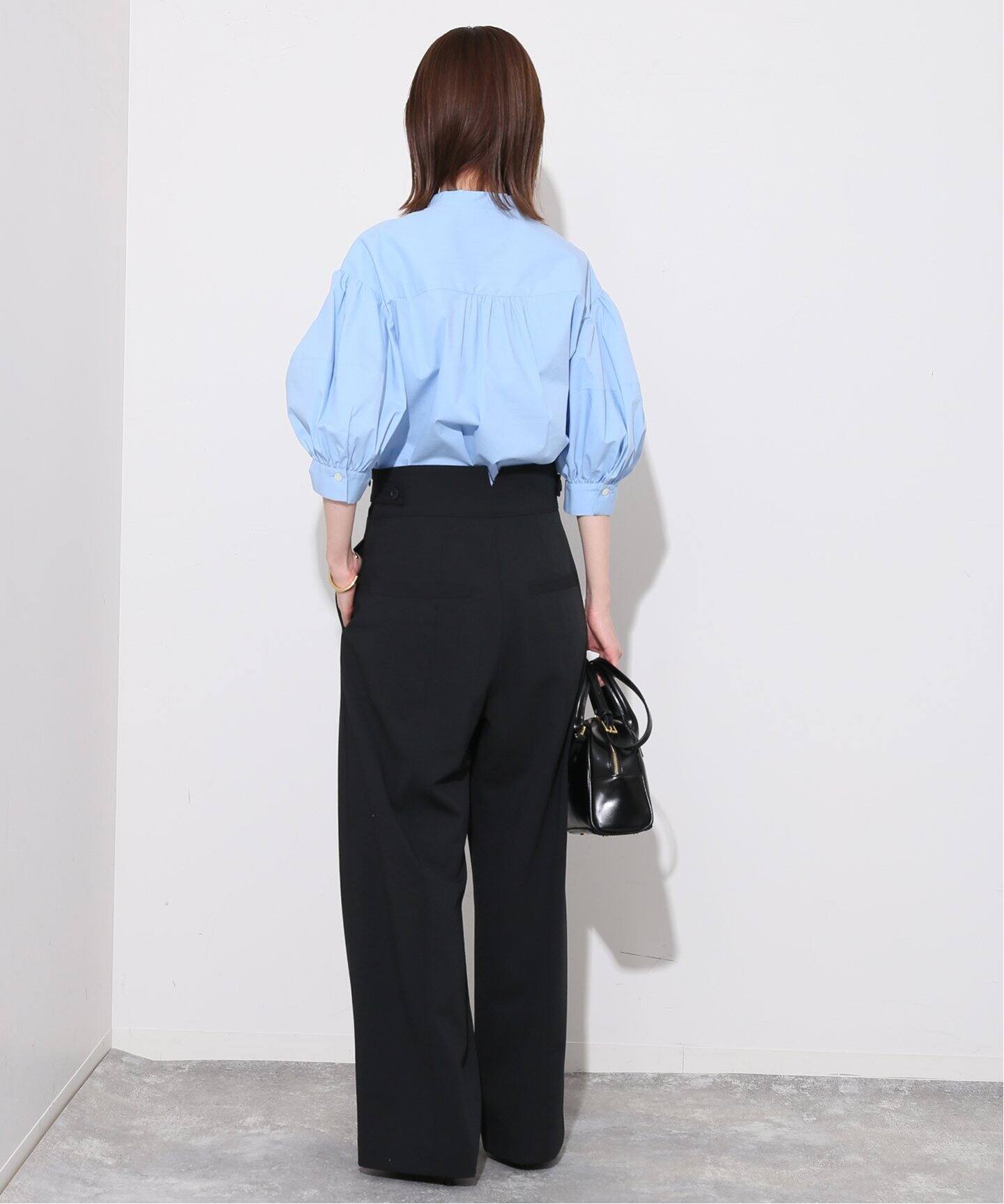 WEB限定》petiteハイウエストテーパードパンツ（スラックス