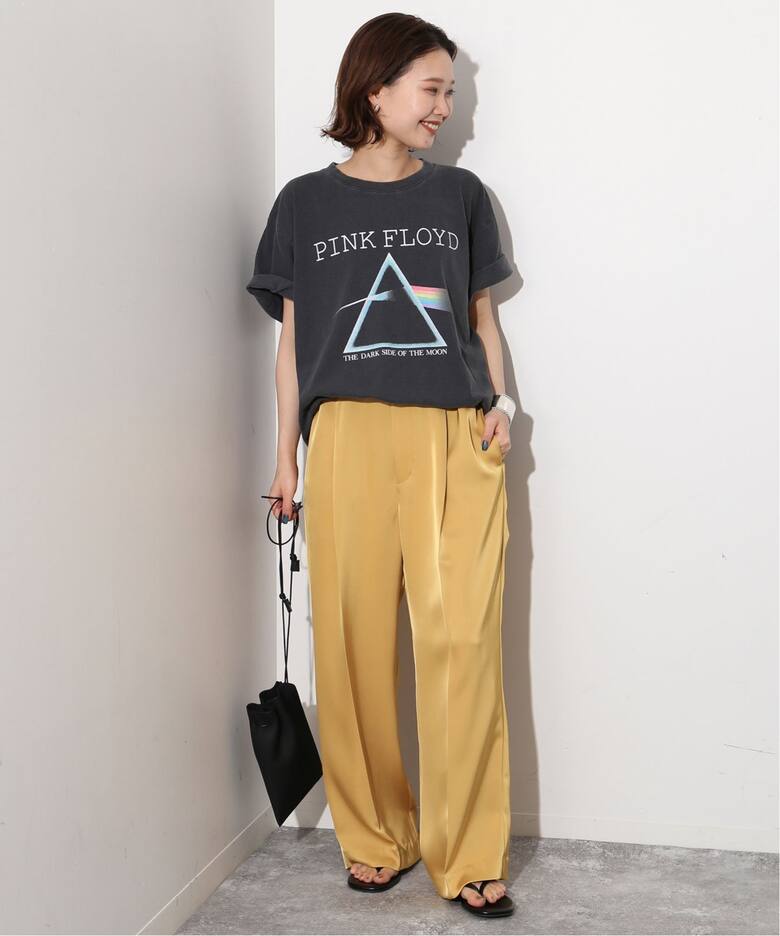 IENA フレアータックイージーパンツ サテンタックイージーパンツ  