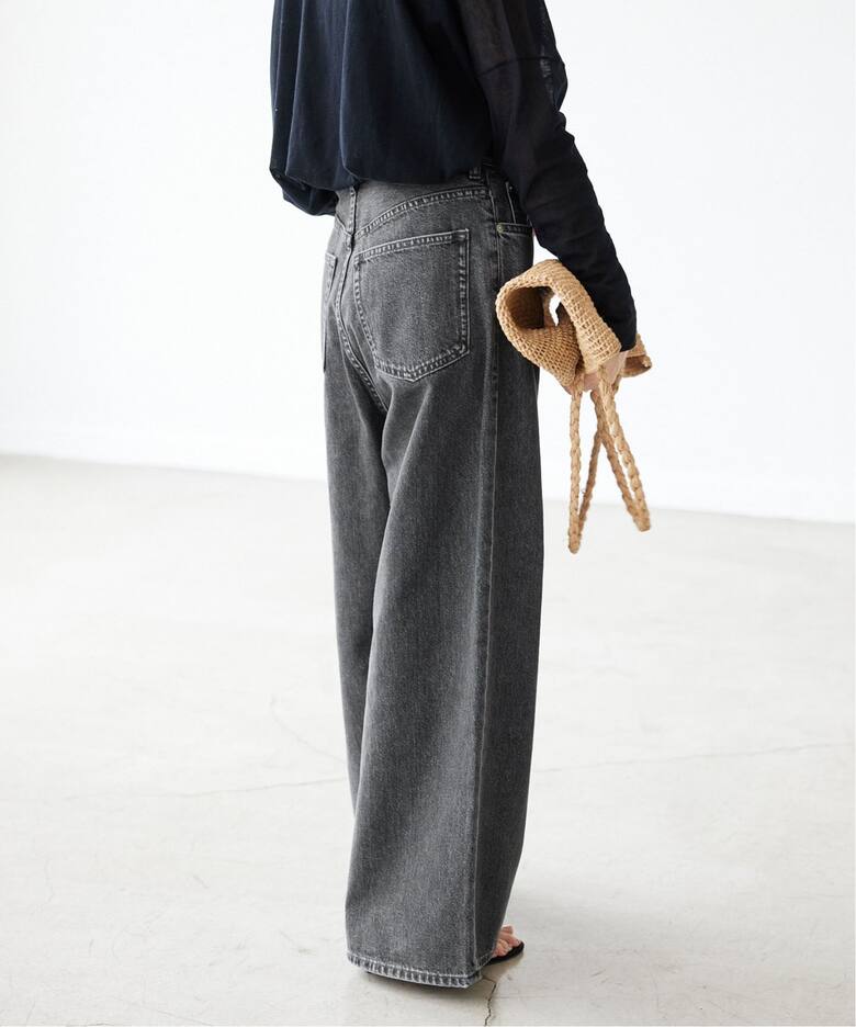 LE DENIMチルトワイドストレートデニム（デニムパンツ・ジーンズ 
