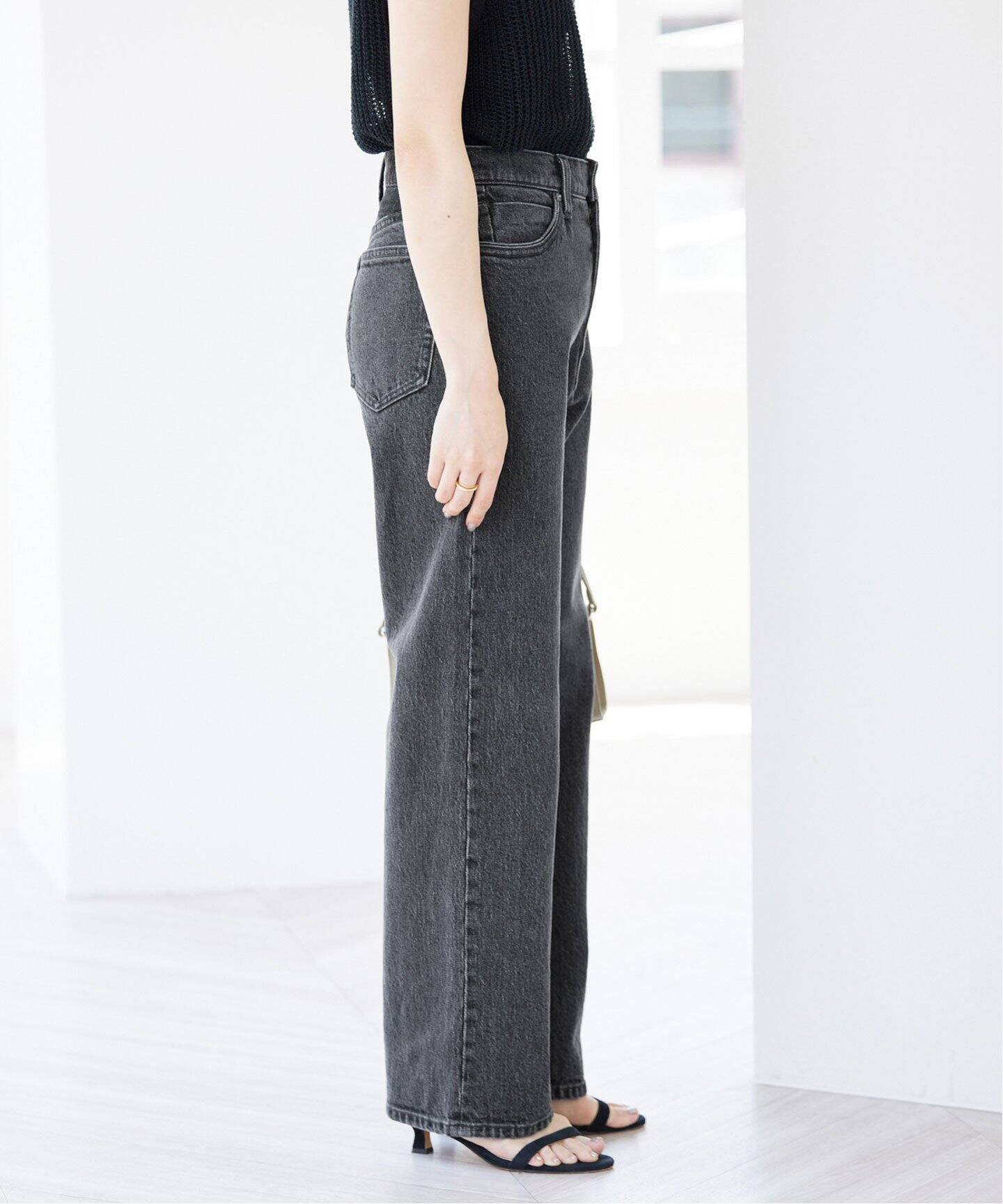 スローブイエナ／LE DENIM スリムフレアレングス デニムパンツ 38 セール】LE DENIM スリムフレアレングス（その他パンツ）｜SLOBE