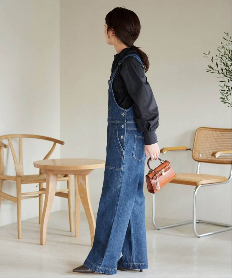 追加》LE DENIMベイカーオーバーオール（サロペット  