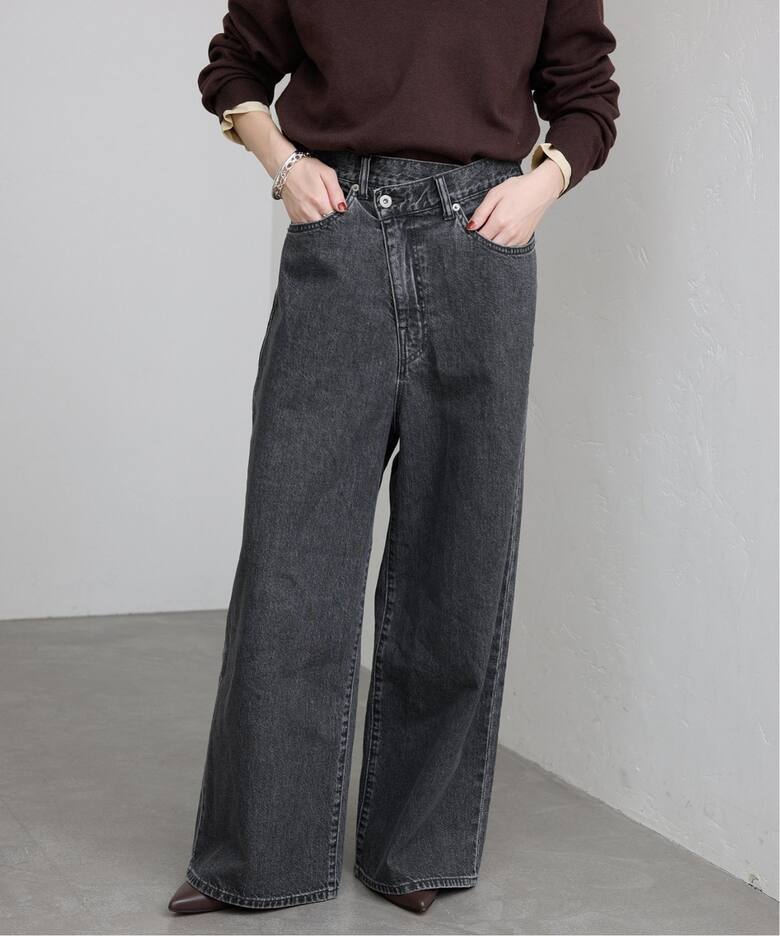 追加》LE DENIMチルトワイドストレートデニム（デニムパンツ・ジーンズ