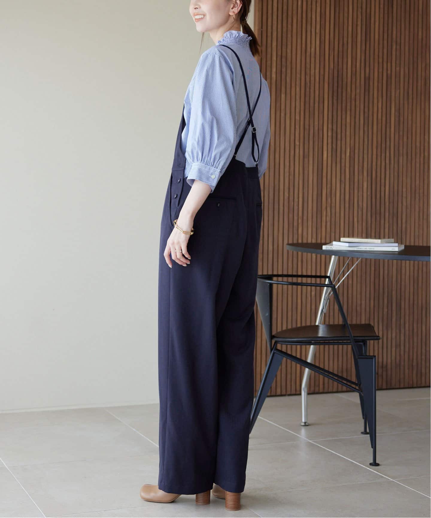 ヘリンボーンナローストラップサロペット（サロペット／オーバーオール