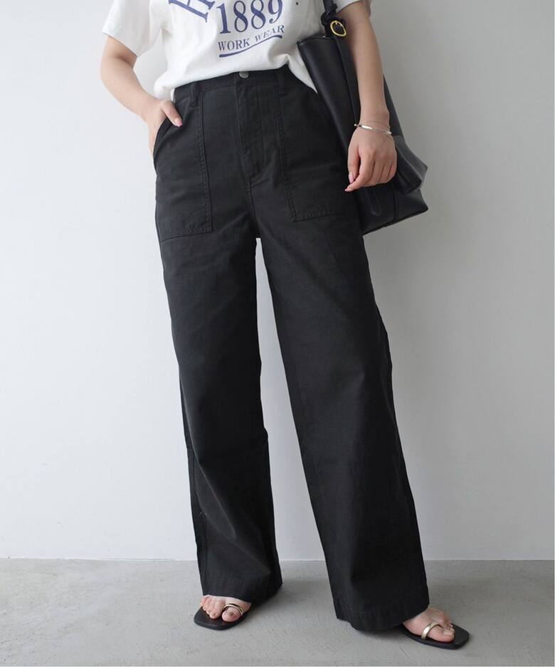 Healthy DENIM SLOBE別注 バックサテンワイドパンツ H652399I03 