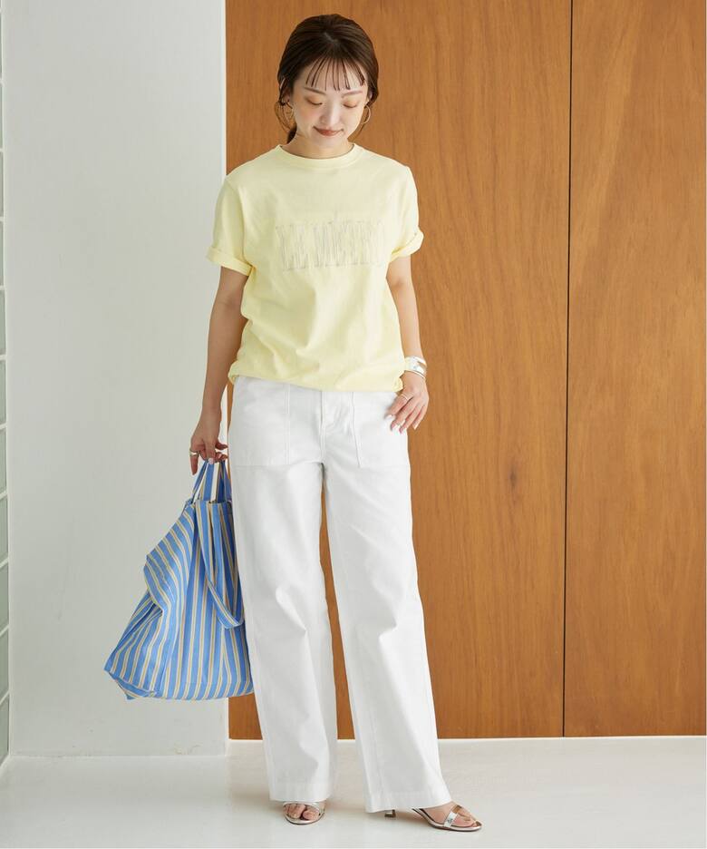 Healthy DENIM SLOBE別注 バックサテンワイドパンツ H652399I03 