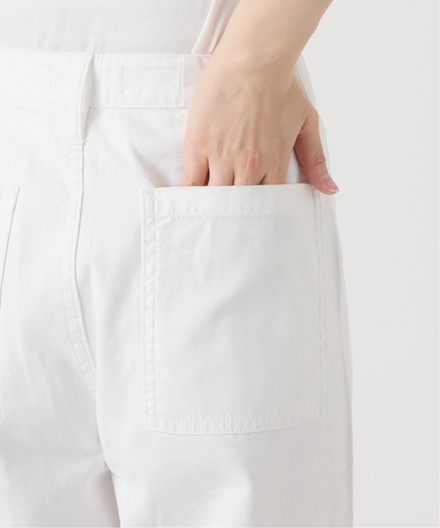 【新品】Healthy DENIM　バックサテンワイドパンツ　M　オフホワイト Healthy DENIM SLOBE別注 バックサテンワイドパンツ H652399I03
