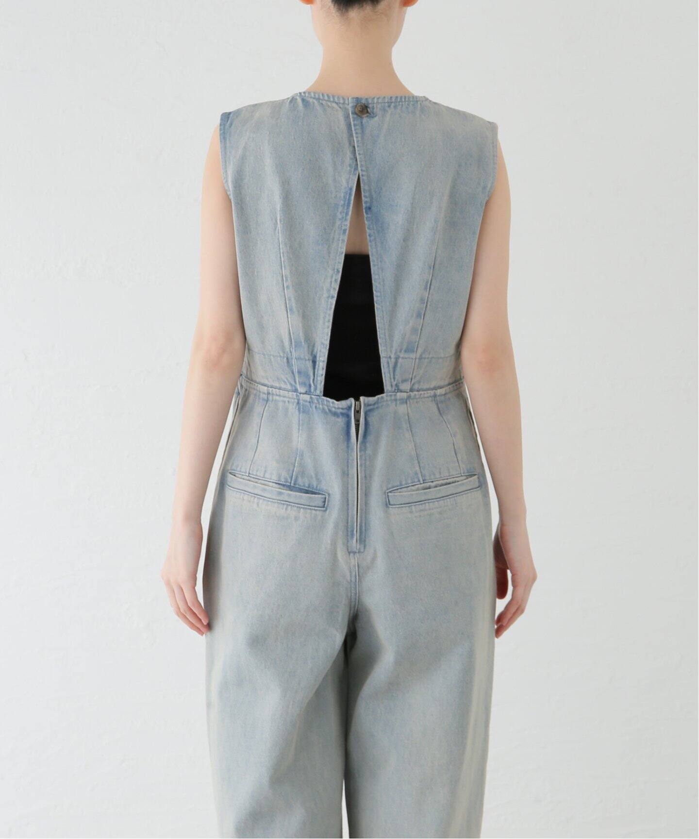 CLANE/クラネ BACK OPEN DENIM ALL IN ONE 17112-5222（つなぎ 