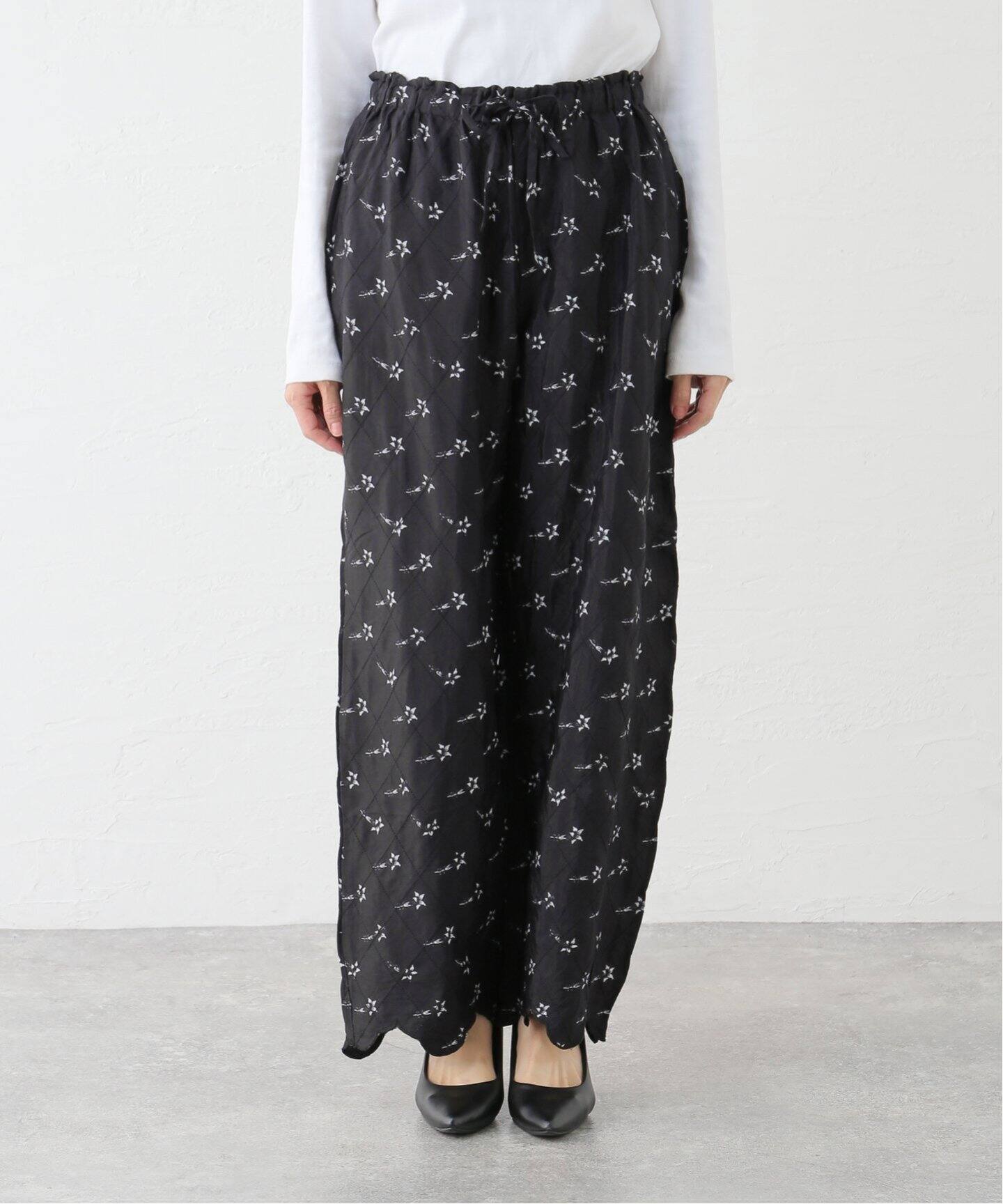 crinkle crinkle crinkle print quilting pants CC-3027（スラックス