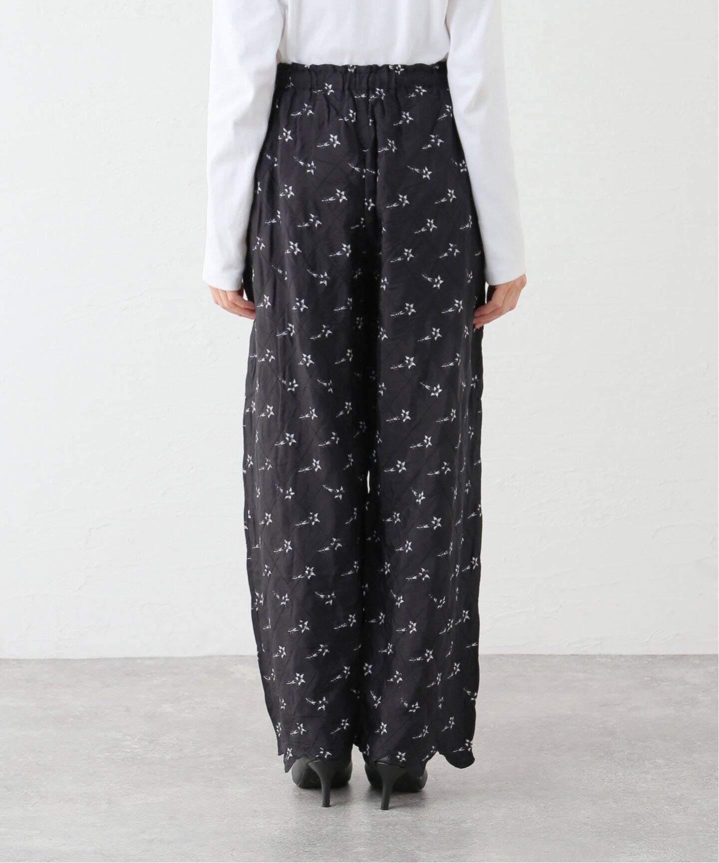 crinkle crinkle crinkle print quilting pants CC-3027（スラックス 