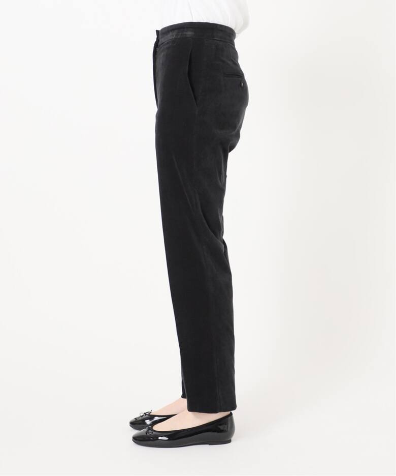 追加》IENA LA BOUCLE ベルベットテーパードパンツ2（スラックス  