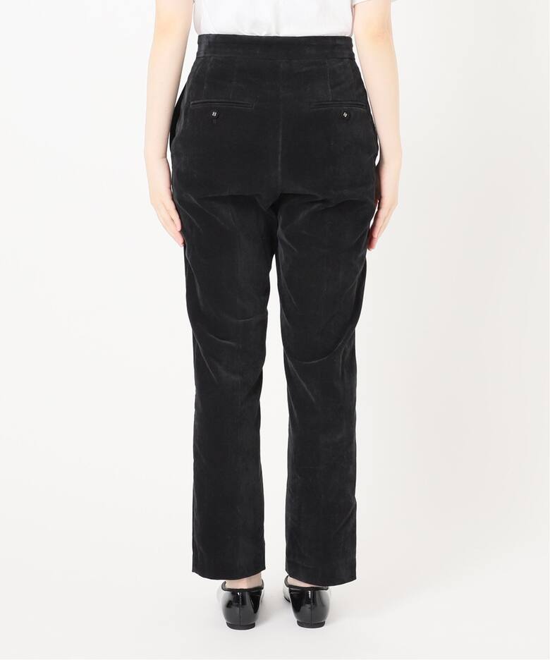追加》IENA LA BOUCLE ベルベットテーパードパンツ2（スラックス  