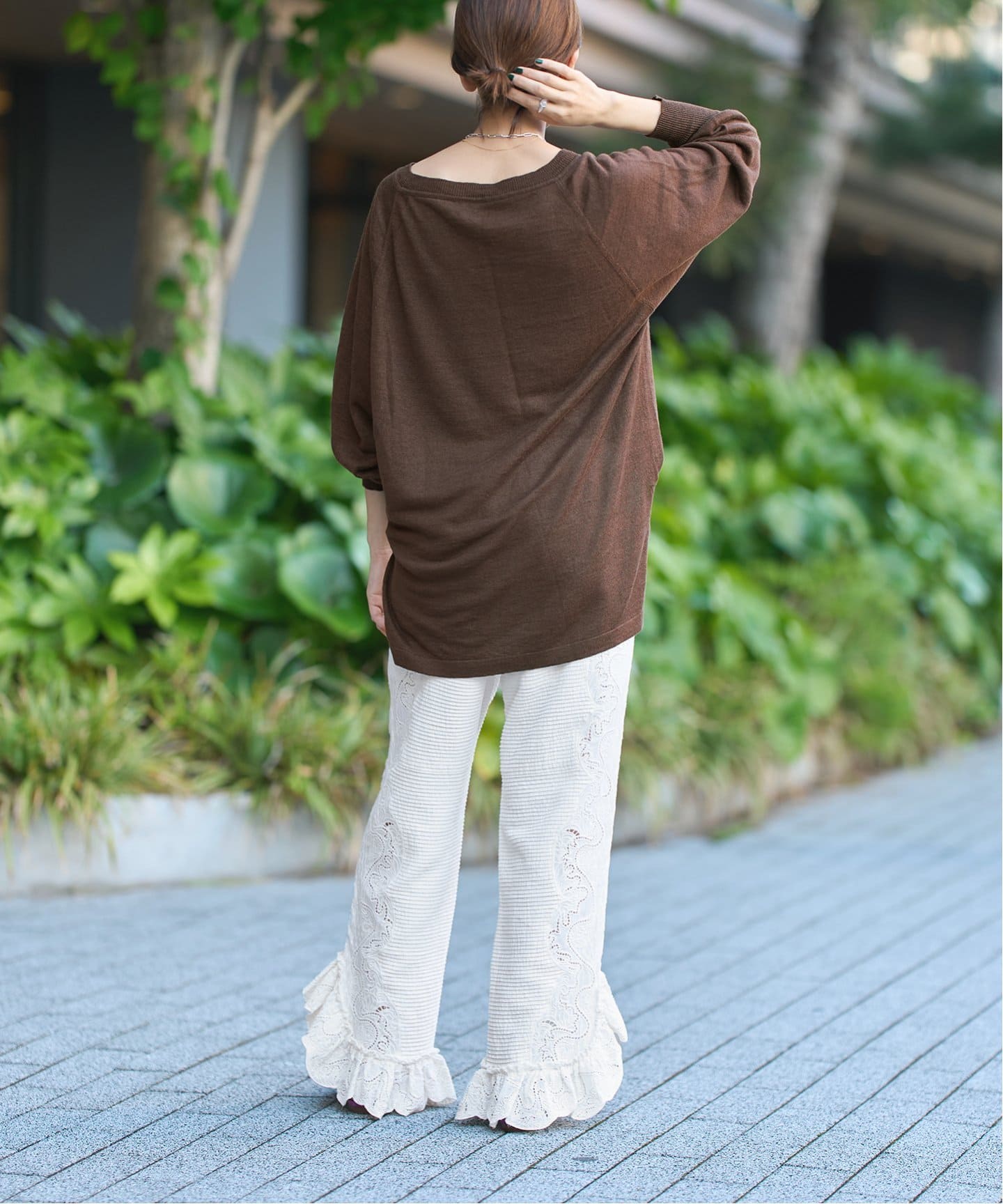 IENA LA BOUCLE ピンタックレースパンツ（スラックス）｜IENA（イエナ