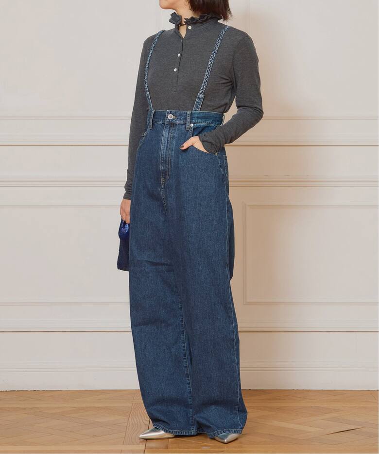 追加》IENA LA BOUCLE ハイエストウエストデニムパンツ2（デニムパンツ  