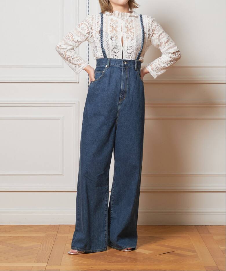 追加》IENA LA BOUCLE ハイエストウエストデニムパンツ2（デニムパンツ  