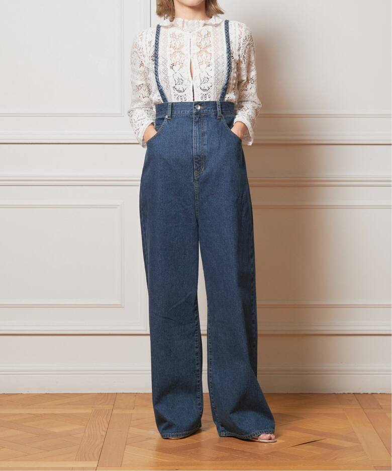 追加》IENA LA BOUCLE ハイエストウエストデニムパンツ2（デニムパンツ 