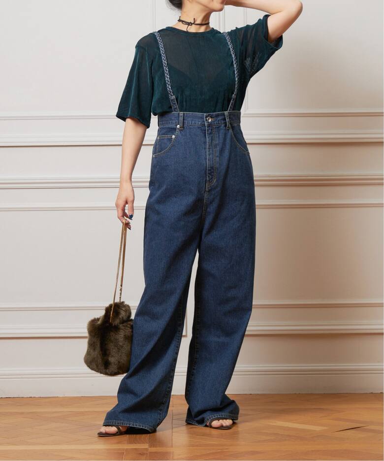 追加》IENA LA BOUCLE ハイエストウエストデニムパンツ2（デニムパンツ 