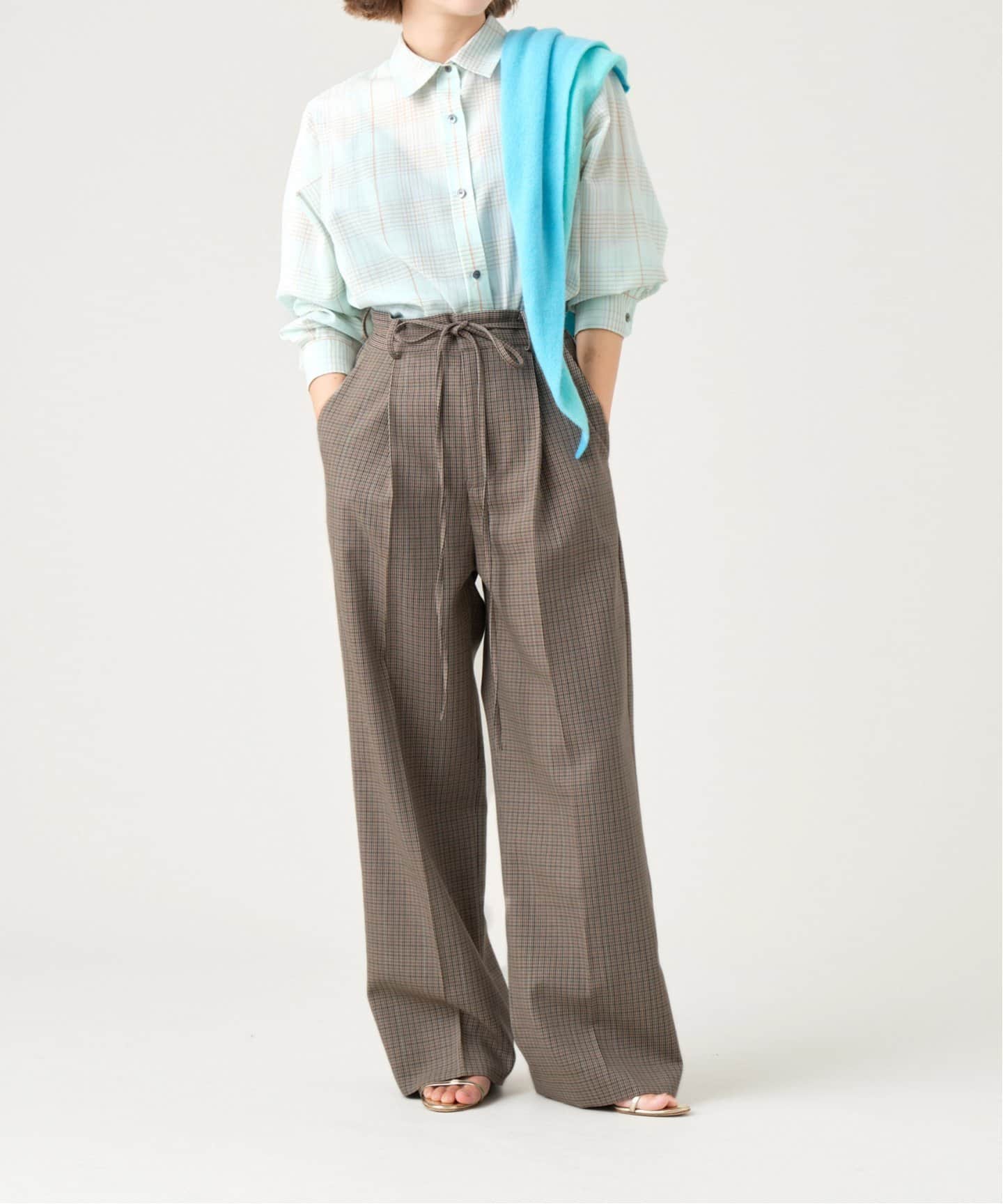 IENA LA BOUCLE ガンクラブチェックスラックス（スラックス）｜IENA