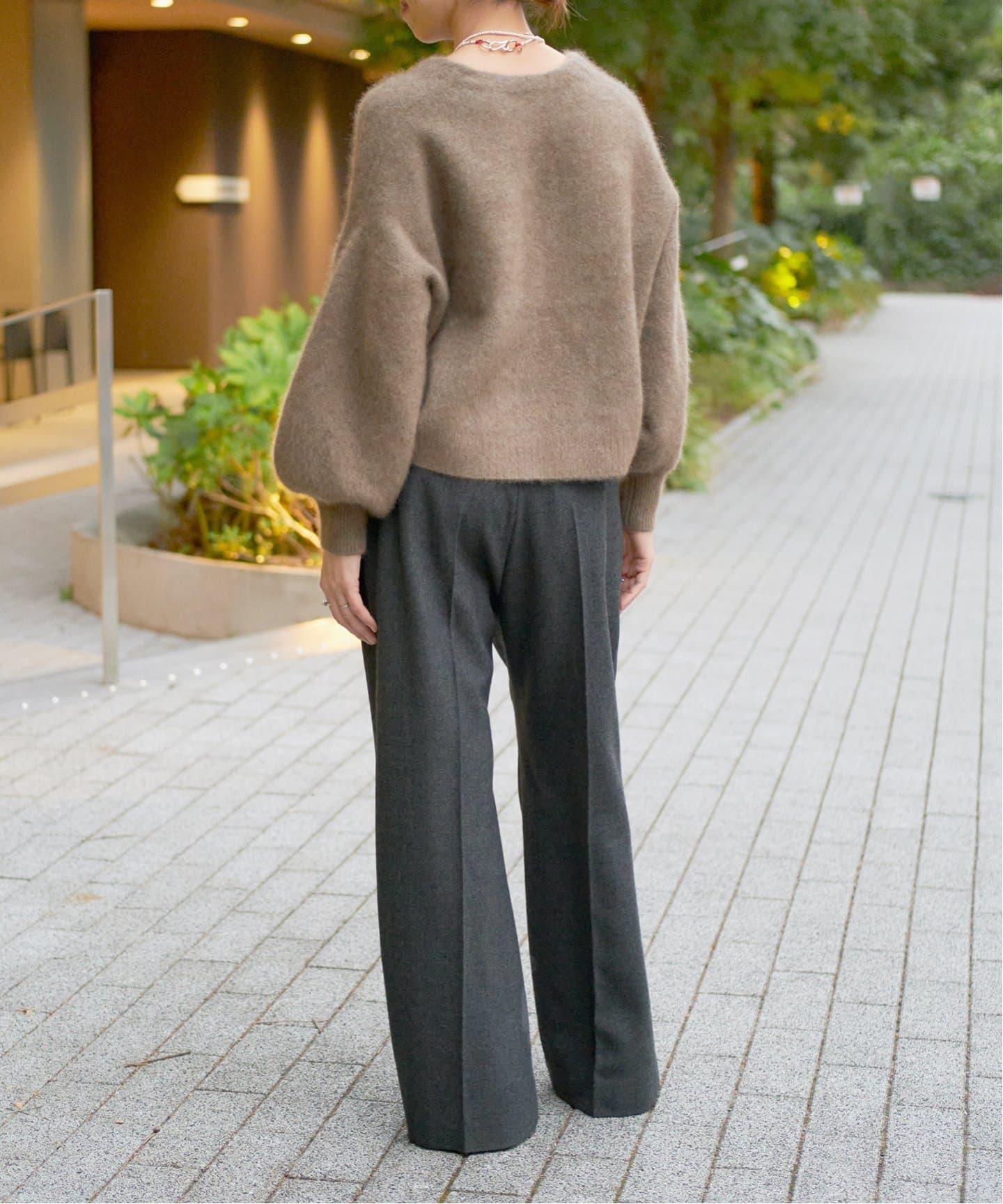 その他パンツ IENA LA BOUCLE 強撚ウールリブパンツ◇
