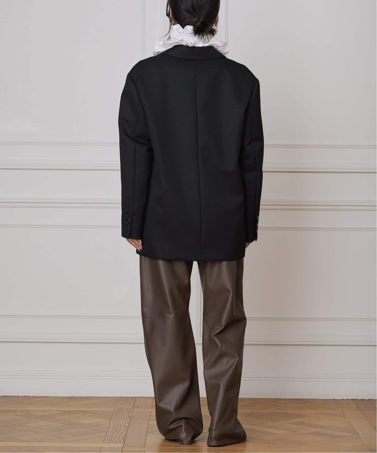 IENA LA BOUCLE ナッパレザーストレートパンツ（その他パンツ）｜IENA